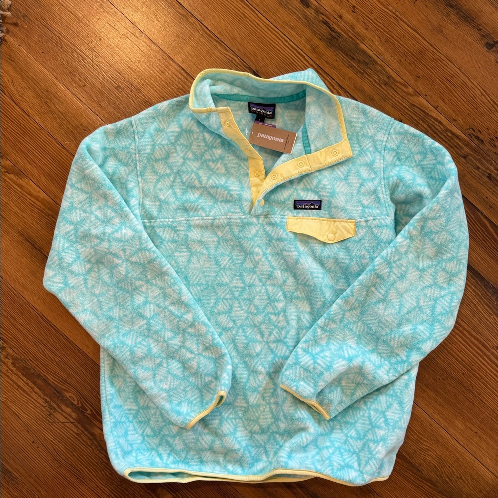 Patagonia Light Blue and Yellow Women's Jacket